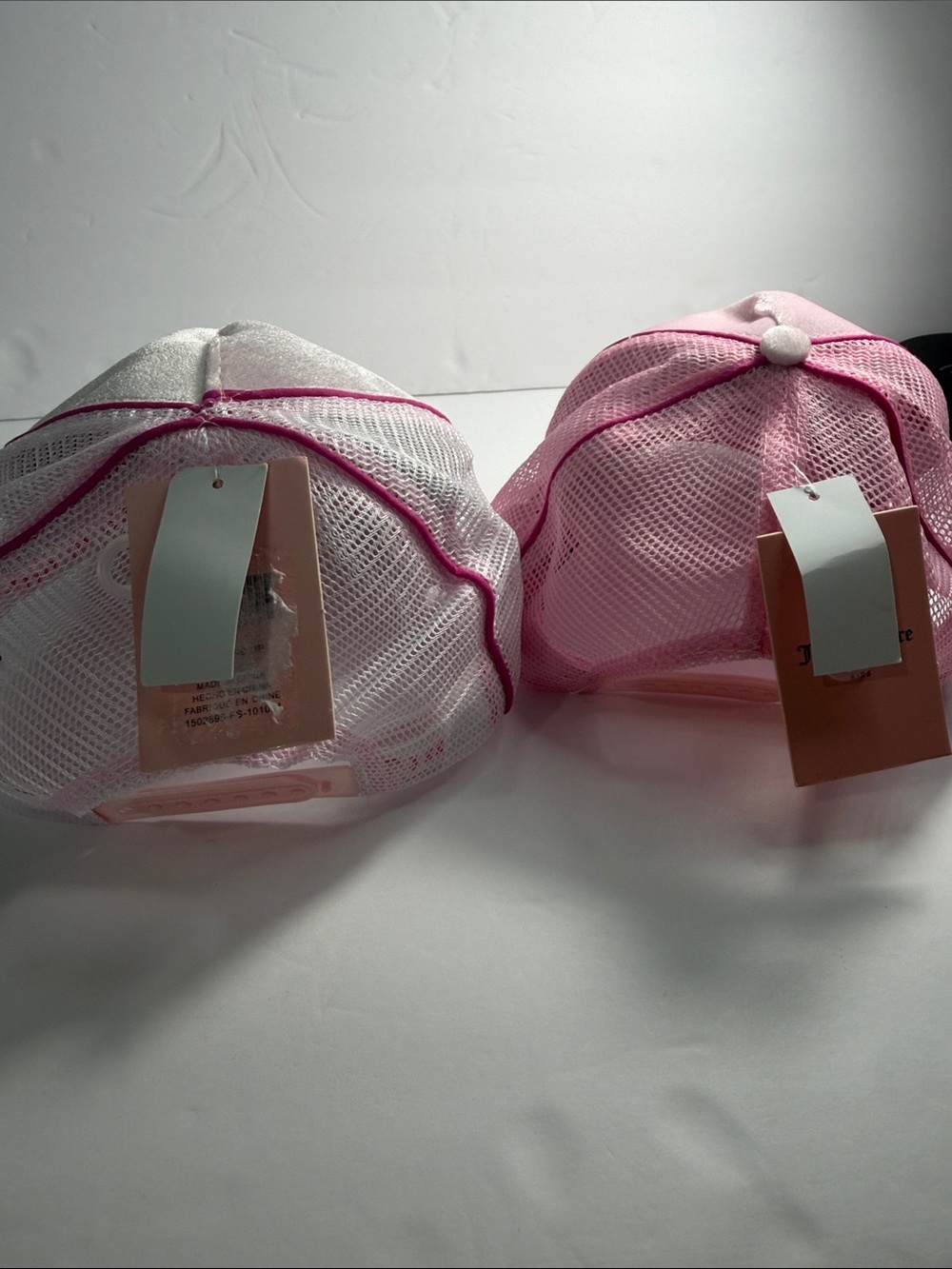 Juicy Couture Girls Light Pink Rhinestone Logo Trucker Cap - Picture 7 of 9